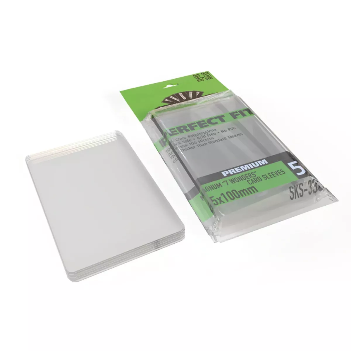 [3367] Perfect Fit Prem Magnum 7 Wonders Card Sleeves (65x100mm) 55 Pack, 100 Microns
