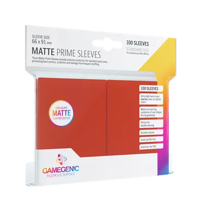 Pack Matte Prime Sleeves Red (100)