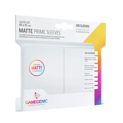 Pack Matte Prime Sleeves White (100)