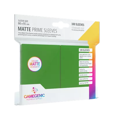 Pack Matte Prime Sleeves Green (100