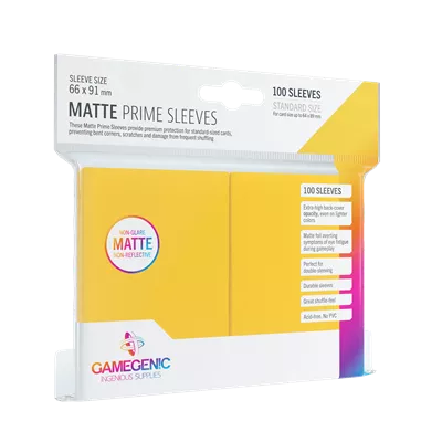 Pack Matte Prime Sleeves Yellow (100)