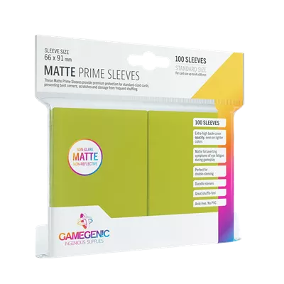 Pack Matte Prime Sleeves Lime (100)