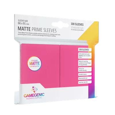 Pack Matte Prime Sleeves Pink (100)