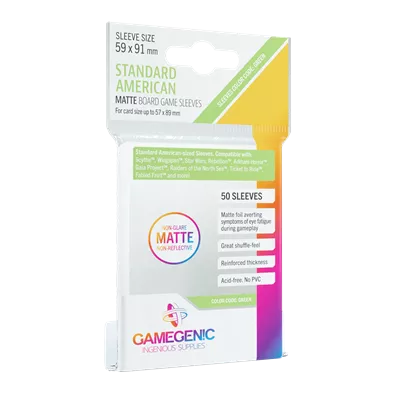 Matte Standard American Boardgame Sleeves 59x91m