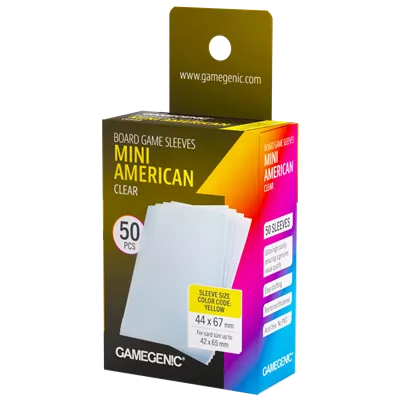 Board Game Sleeves Mini American Clear