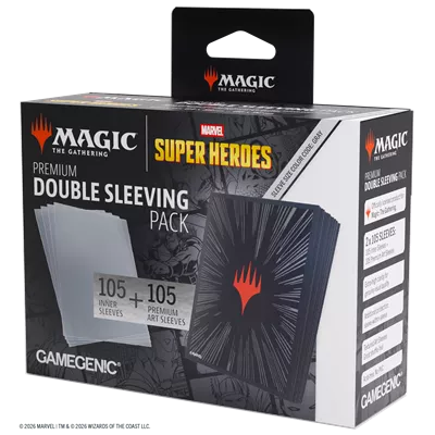 MTG Marvel SH Double Sleeving Comic Burst Black