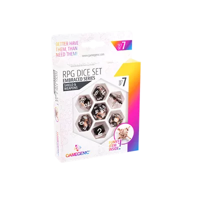 Shield & Weapons RPG Dice Set (7 pcs)
