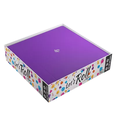 Magnetic Dice Tray Square Black/Purple