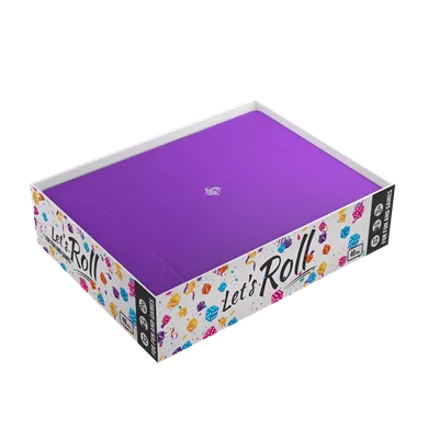 Magnetic Dice Tray Rectangular Black/Purple