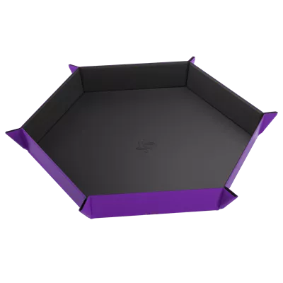Magnetic Dice Tray Hexagonal Black/Purple