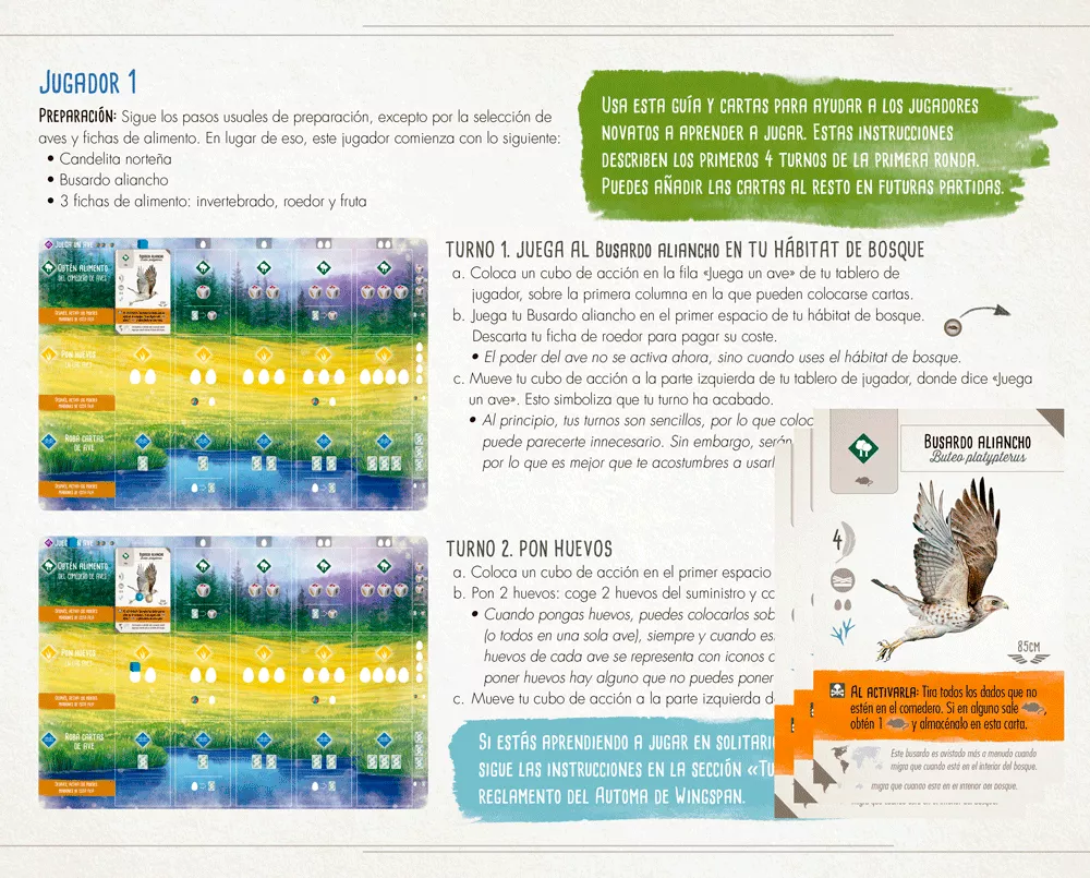 Wingspan: gu&iacute;a de inicio r&aacute;pido