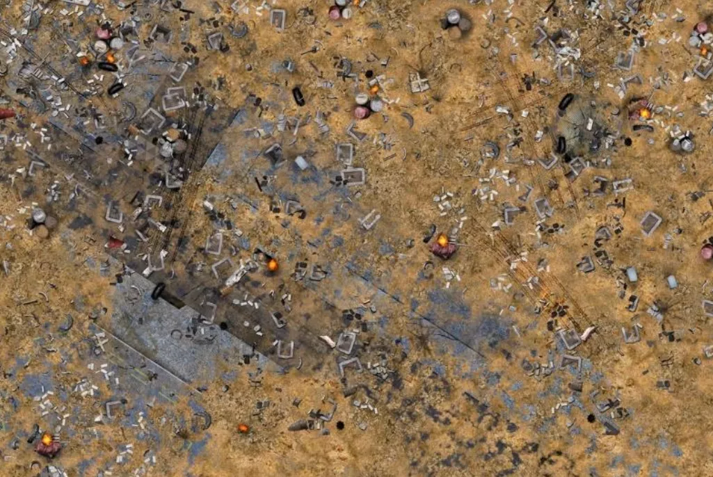 Wasteland 90x60 - Tapete esquinas cuadradas