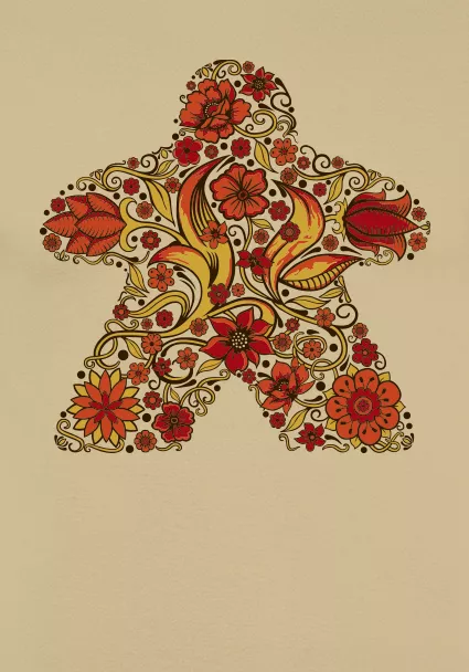 Camiseta Unisex Flor de Meeple